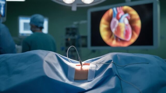Cardiac Catheterization Procedure in Operating Room