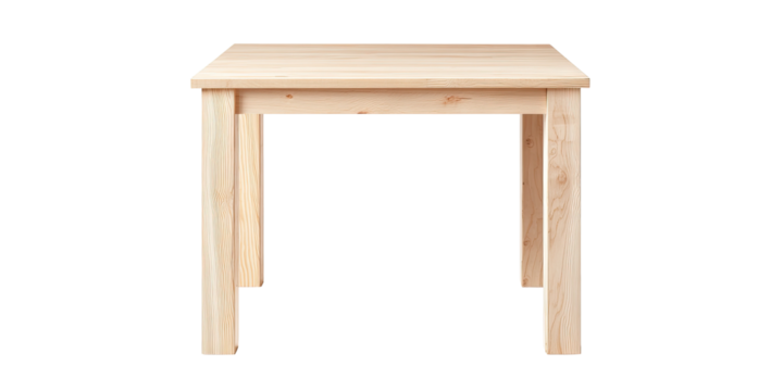 Light-colored wooden table with simple design