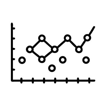 Scatter Plot Graph:A series of data points, making "scatter plot," "data points," or "statistical analysis" suitable titles.