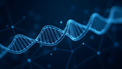 Science template, wallpaper or banner with a DNA molecules.