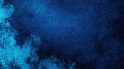 Obraz premium Deep blue textured watercolor background with light blue accents.