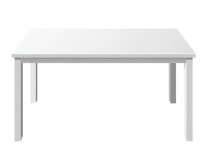Simple, rectangular, white table