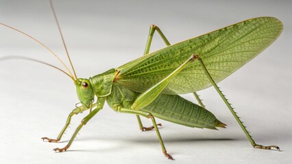 Fototapeta premium Katydid on studio background