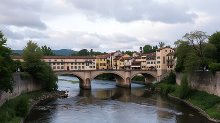Fototapeta premium bridge over the river