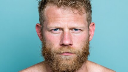 Obraz premium In the studio portrait, a casual-shirt-wearing young man with dark hair is the focus, alongside Shilajit Capsule