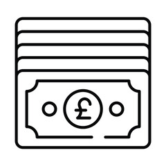 Pound Sterling icon vector