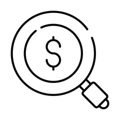Sales Search icon vector