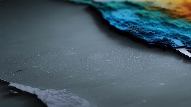 Focused medium shot of a digital map showing colorcoded primarycare deserts with the rest fading out illustrating critical healthcare access gaps across expansive areas.