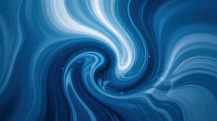 Abstract Swirling Blue Liquid Texture Background