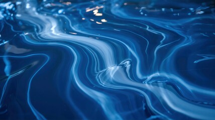 Fototapeta premium Abstract Blue Liquid Swirls Fluid Dynamic Design Background
