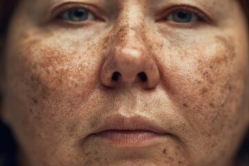 Obraz premium depict excessive fat drooping skin under eye puffiness cellulite dark spots scars freckles and skincare