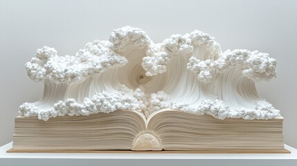 Waves of Knowledge: A Stunning Paper Sculpture