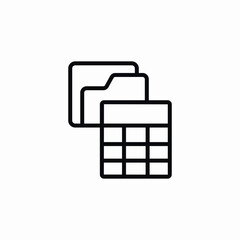 calculator folder icon sign vector