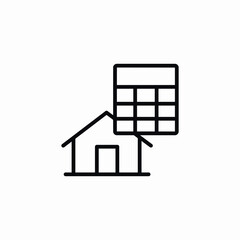 calculator mortgage icon sign vector