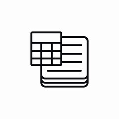 calculator notepad icon sign vector