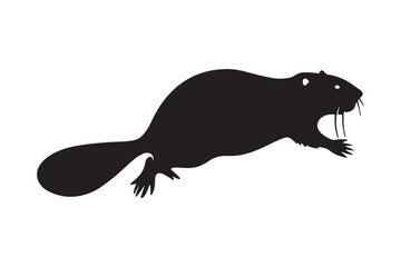 Silhouette of a beaver with dripping teeth © Sadek