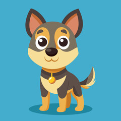 Fototapeta premium vector illustration of a dog character