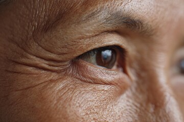 Depict signs of aging in middle aged women including loose skin swelling around the eyes dark spots and overall flabbiness emphasizing health and beauty