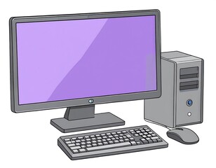Cartoon computer illustration