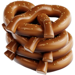 Stack of Freshly Baked Salted Pretzels