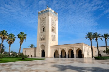 
Islamic Moroccan mosque in Rabat - Mosque Hassan Tower Rabat - Islamic mosque - islam mosque architecture

