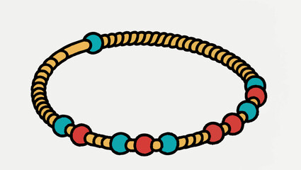 Obraz premium Beaded bracelet vector illustration