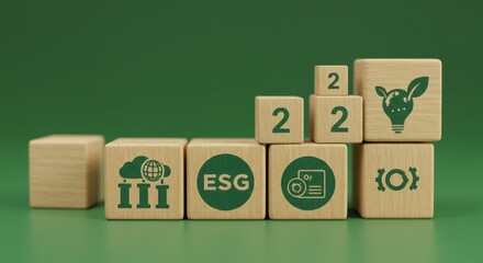 Wooden blocks with icons and numbers arranged in ascending order