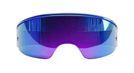 Purple-blue ski goggles, clear lens