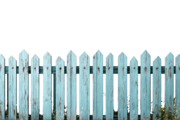 Aged, light teal wooden fence