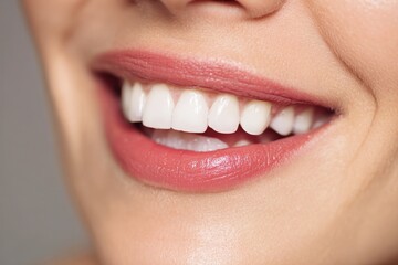 Obraz premium young lady with bright smile and perfect skin