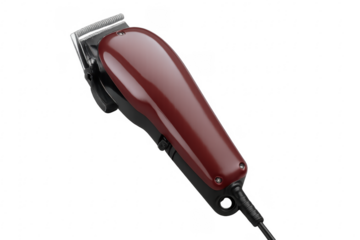 Professional hair clipper showing sharp blades on transparent background