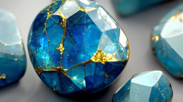 Specimen of violane blue diopside gemstone	