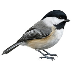 Fototapeta premium Cute Garden Bird on Isolated Transparent Background