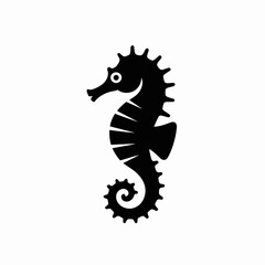 Seahorse Icon Marine Animal Ocean Symbol