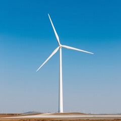 Fototapeta premium Wind turbine on a blue sky
