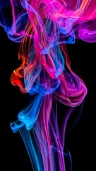 Obraz premium Vibrant Fluid Smoke Abstract Art Formations