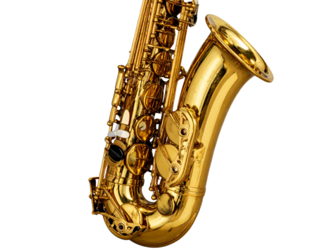 Saxophone isolated on transparent background PNG