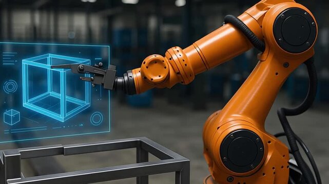 Industrial Robot Assembling Frame With Digital Guide