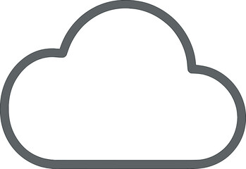 A cloud icon featuring smooth, rounded contours, exuding a soft and gentle presence. Positioned centrally, the cloud's simple shape suggests