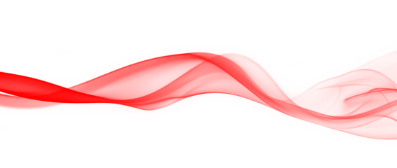 Elegant intricate red smoke swirl shape effect transparent PNG cutout, isolated background. Silky dynamic flow presentation element
