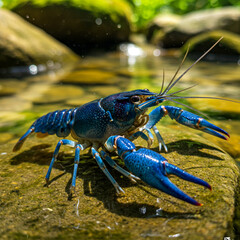 Blue Crawfish Animals