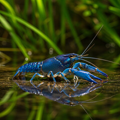 Blue Crawfish Animals