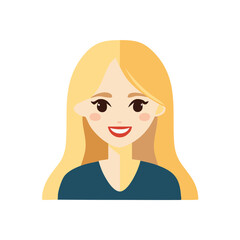 Illustrative Portrait of a Young Woman with Blond Hair and a Warm Smile Displaying Optimism