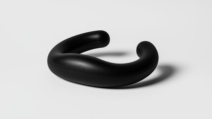 Naklejka premium Black Wearable Air Purifier Necklace on White Background