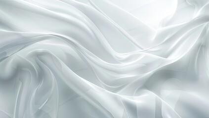 Obraz premium Draped white fabric, soft light, studio background, elegant texture, design resource