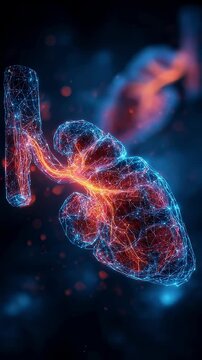 3D graphic showing adrenal glands shutting down cortisol production amidst critical systemic failure warnings.