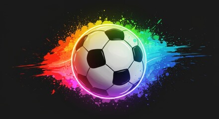 A black leather soccer ball is engulfed in vibrant flames, a fiery, isolated object perfect for the passionate sport
