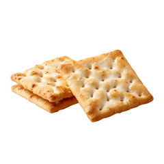 Stack of crunchy baked crackers golden and crispy with a salty savory flavor perfect for snacking or pairing with dips