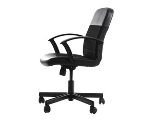Fototapeta premium Side View of Black Executive Office Chair PNG Illustration