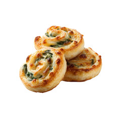 Fototapeta premium Delicious Spinach and Cheese Pastry Rolls - Appetizer Food Photography